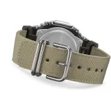 Casio G-SHOCK Utility Metal Collection silberfarben mit beige Textilband GM-2100C-5AER
