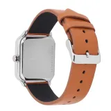 Casio Timless Collection Armbanduhr silberfarben Lederband braun MTP-M305L-1AVER