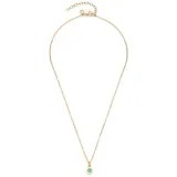 CIAO! BY LEONARDO Halskette Aqua Isa Edelstahl goldfarben mit rundem Anhänger 023397