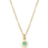 CIAO! BY LEONARDO Halskette Aqua Isa Edelstahl goldfarben mit rundem Anhänger 023397