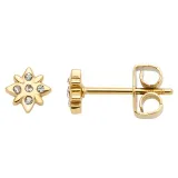 CIAO! BY LEONARDO Ohrstecker Campagnola Edelstahl goldfarben mit kleinen Zirkonias 024464