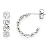 CIAO! BY LEONARDO Ohrstecker Creole Cremona Edelstahl mit Zirkonias 024338