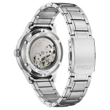 Citizen Automatik Herrenuhr silberfarben mit grünem Zifferblatt NY4058-79XE