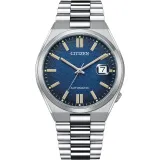 Citizen Automatik Herrenuhr Tsuyosa Collection silberfarben dunkelblau NJ0151-88L