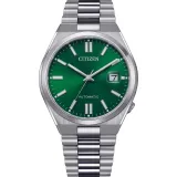 Citizen Automatik Herrenuhr Tsuyosa Collection silberfarben grün NJ0150 -81X