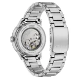 Citizen Automatik Herrenuhr Urban Military silberfarben Zifferblatt weiss NJ0190-51A