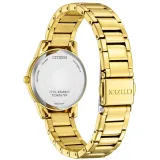 Citizen Damenuhr Eco-Drive Edelstahl goldfarben Zifferblatt perlmutt FE1242-78D