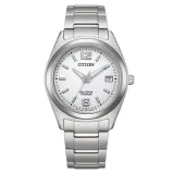 Citizen Damenuhr Eco Drive Solar Titan Zifferblatt weiss FE6151-82A