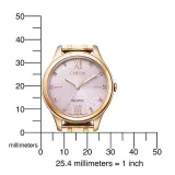 Citizen Damenuhr Edelstahl Eco Drive Solar rosegoldfarben EM0503-75X