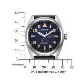 Citizen Eco Drive Herrenuhr Core Collection Titan mit Lederband BM8560-45LE