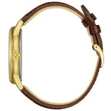 Citizen Eco Drive Herrenuhr Solar goldfarben mit braunem Lederband AW1782-11A