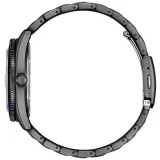 Citizen Eco Drive Herrenuhr Solar Stahl schwarz Zifferblatt orange AW1765-88X