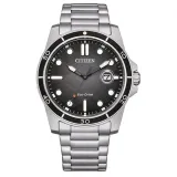 Citizen Eco Drive Herrenuhr Sports Serie Edelstahl schwarz AW1816-89E