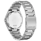 Citizen Eco Drive Herrenuhr Titan silberfarben mit grünen Zifferblatt AW0130-85XE