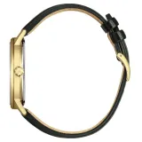 Citizen EcoDrive Solar Herrenuhr goldfarben Lederband schwarz BM6756-01A