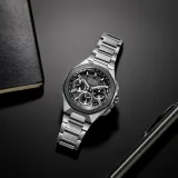 Citizen GPS Herrenuhr Satellite Wave Attesa Titan Keramik silberfarben schwarz CC4104-53E