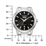 Citizen Herrenuhr Eco Drive Edelstahl silberfarben schwarz AW0100-86EC