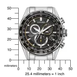 Citizen Herrenuhr Funk Solar Eco Drive Edelstahl silberfarben schwarz CB5914-89E