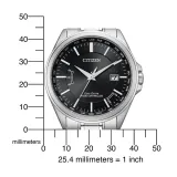 Citizen Herrenuhr Funk Solar Edelstahl silberfarben schwarz CB0250-84E