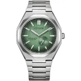 Citizen Herrenuhr Zenshin 60 Automatik Titan Zifferblatt grün NK5020-58X