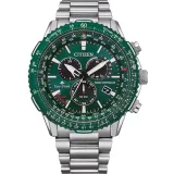 Citizen Promaster Sky ChronoTaucheruhr Eco Drive Funk analog stahl grün CB5004-59W