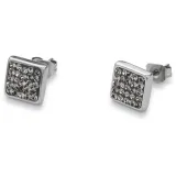 Coeur de Lion Ohrstecker Edelstahl und Kristall grau 0117/21-1200