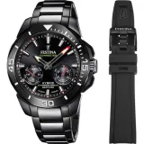 Festina Chrono Bike Bluetooth Hybrid Chronograph schwarz mit Extraband F20648/1