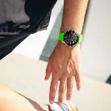 Festina Connected Hybrid Smartwatch Titan mit neongrünen Silikonband F23000/B