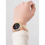 Festina Damenuhr Boyfriend Rainbow Edelstahlband rosegoldfarben schwarz Chronograph F20639/3