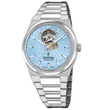 Festina Rive Swiss Made Herrenuhr Automatik silberfarben blau F20053/5