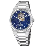 Festina Rive Swiss Made Herrenuhr Automatik silberfarben dunkelblau F20053/2