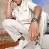 Festina Rive Swiss Made Herrenuhr Automatik silberfarben grün F20053/3