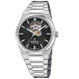 Festina Rive Swiss Made Herrenuhr Automatik silberfarben schwarz F20053/4