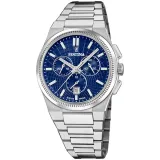 Festina Rive Swiss Made Herrenuhr Quarz blau Chronograph F20059/2