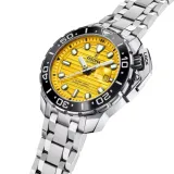 Festina Swiss Made Diver Taucheruhr Automatik silberfarben gelb schwarz F20043/1