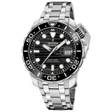 Festina Swiss Made Diver Taucheruhr Automatik silberfarben schwarz F20043/6