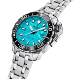 Festina Swiss Made Diver Taucheruhr Automatik silberfarben türkisblau schwarz F20043/5