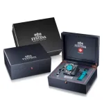 Festina Swiss Made Diver Taucheruhr Automatik silberfarben türkisblau schwarz F20043/5