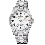 Festina Swiss Made Herrenuhr Automatik silberfarben Edelstahlband F20151/A