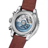 Festina Swiss Made Herrenuhr Automatik silberfarben weiss Lederband braun F20056/1