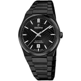 Festina Swiss Made Herrenuhr Rivè aus Edelstahl schwarz black ip F20080/1