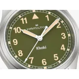 HAMILTON Armbanduhr Khaki Field 33 mm Edelstahlband Zifferblatt olivgrün H69301160