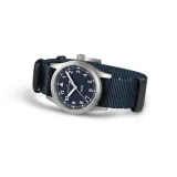 HAMILTON Armbanduhr Khaki Field 33 mm silberfarben blau mit Textilband H69301940