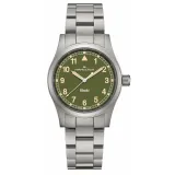 HAMILTON Armbanduhr Khaki Field 38 mm Edelstahlband Zifferblatt olivgrün H69401160