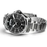 HAMILTON Herrenuhr Edelstahl Automatik Khaki Aviation Pilot Day Date H64615135