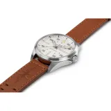 HAMILTON Herrenuhr Khaki Aviation Edelstahl Pilot Day Date Automatik Lederband H64635550