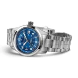 HAMILTON Herrenuhr Khaki Field Automatik silberfarben blau 38 mm H70455140