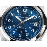 HAMILTON Herrenuhr Khaki Field Automatik silberfarben blau 38 mm H70455140
