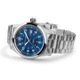 HAMILTON Herrenuhr Khaki Field Automatik silberfarben blau 42 mm H70605140