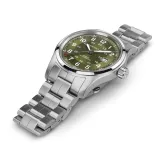 HAMILTON Herrenuhr Khaki Field Automatik silberfarben grün 42 mm H70605160